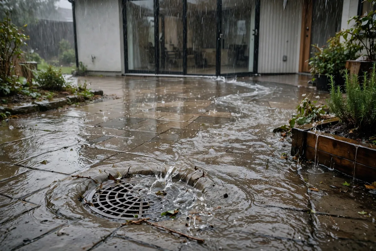 Patio Drain Flooding — homeowner guide photo
